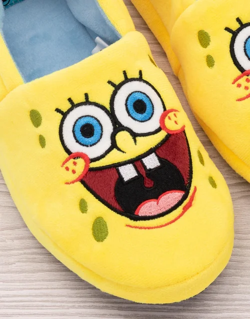 Vanilla Underground SpongeBob SquarePants Kids Slip On Slippers (10 - 4 UK) - Size 1 Infants Footwear Image 4