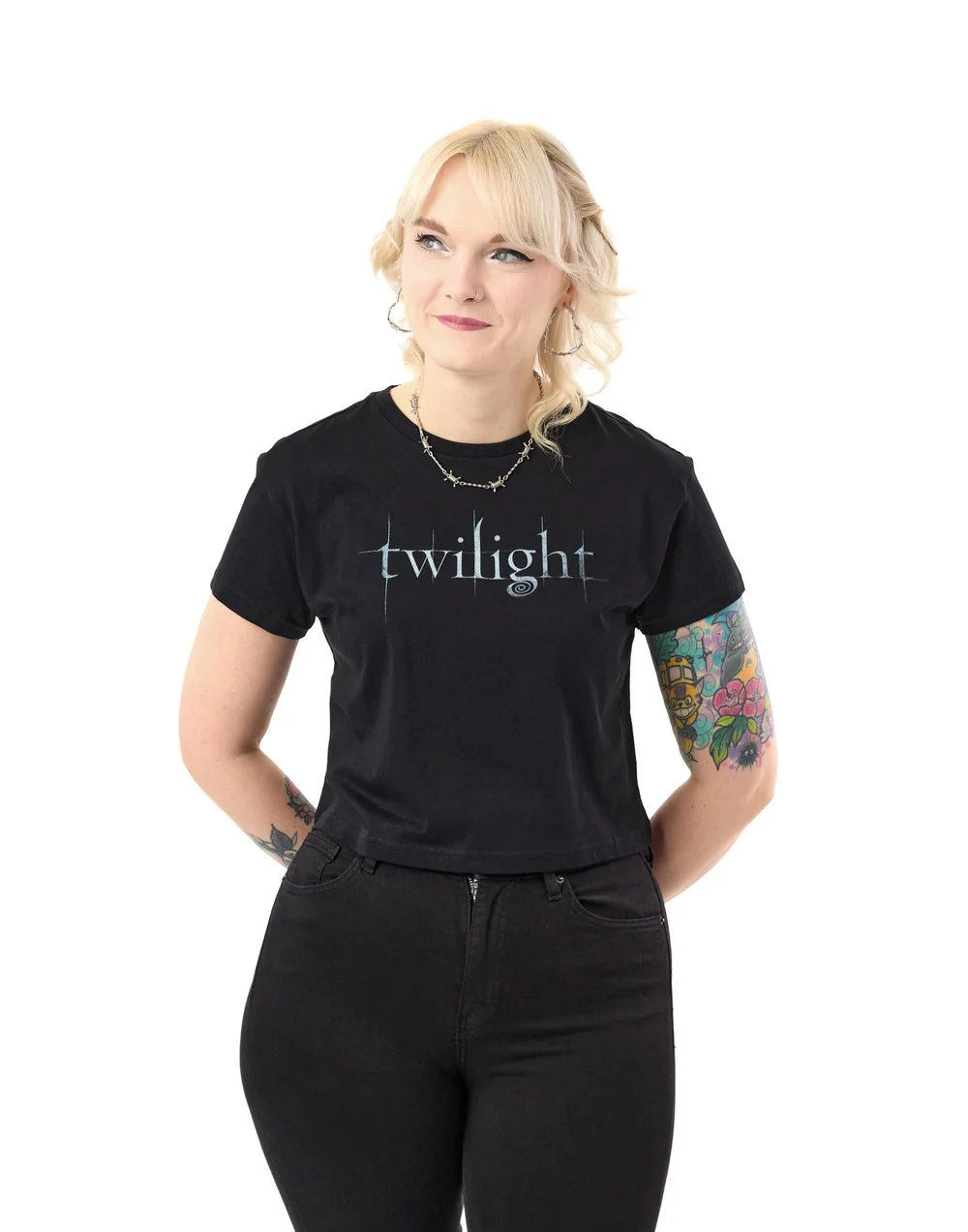 Vanilla Underground Twilight Black Cropped T-Shirt - XXL Image 1