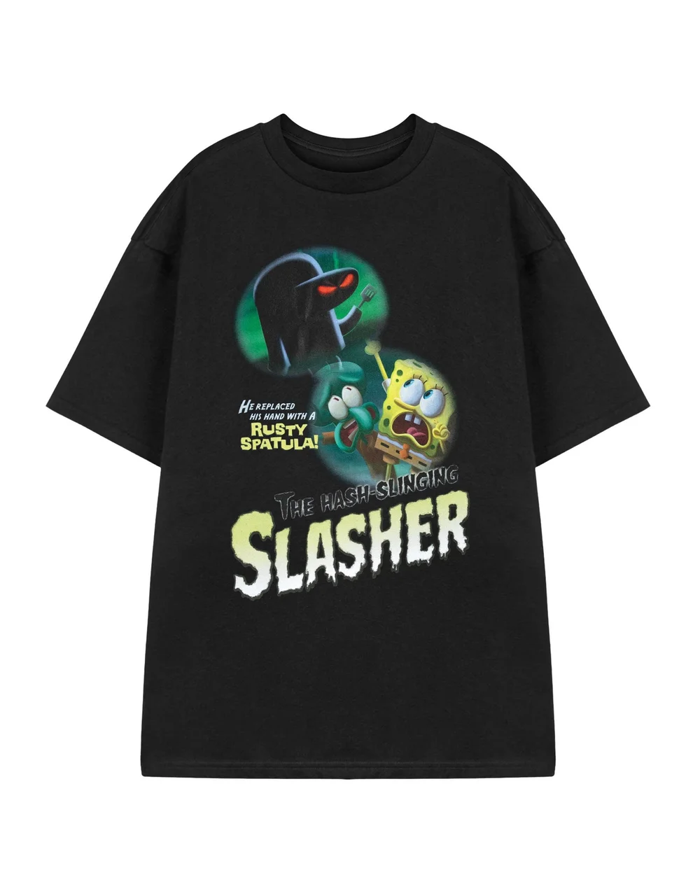 Vanilla Underground SpongeBob SquarePants Hash Slinging Slasher Black T-Shirt - Small Image 1
