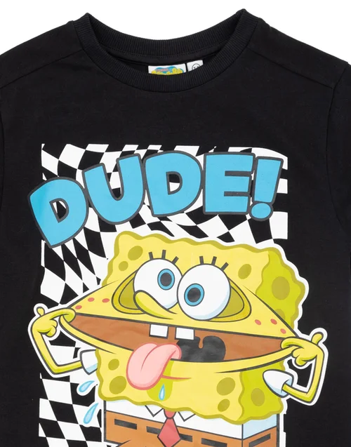 Vanilla Underground SpongeBob SquarePants Boys Checker DUDE! T-Shirt (3-14 yrs) - Age 9-10 Years Image 3