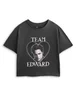 Vanilla Underground Twilight Team Edward Grey Cropped T-Shirt - Large Image 1