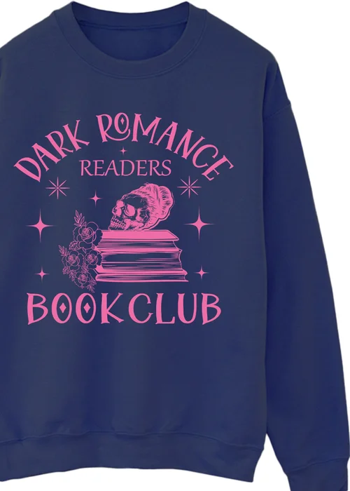 Spiral Galaxy Dark Romance Book Club Navy Blue Graphic Sweatshirt - Large Image 2