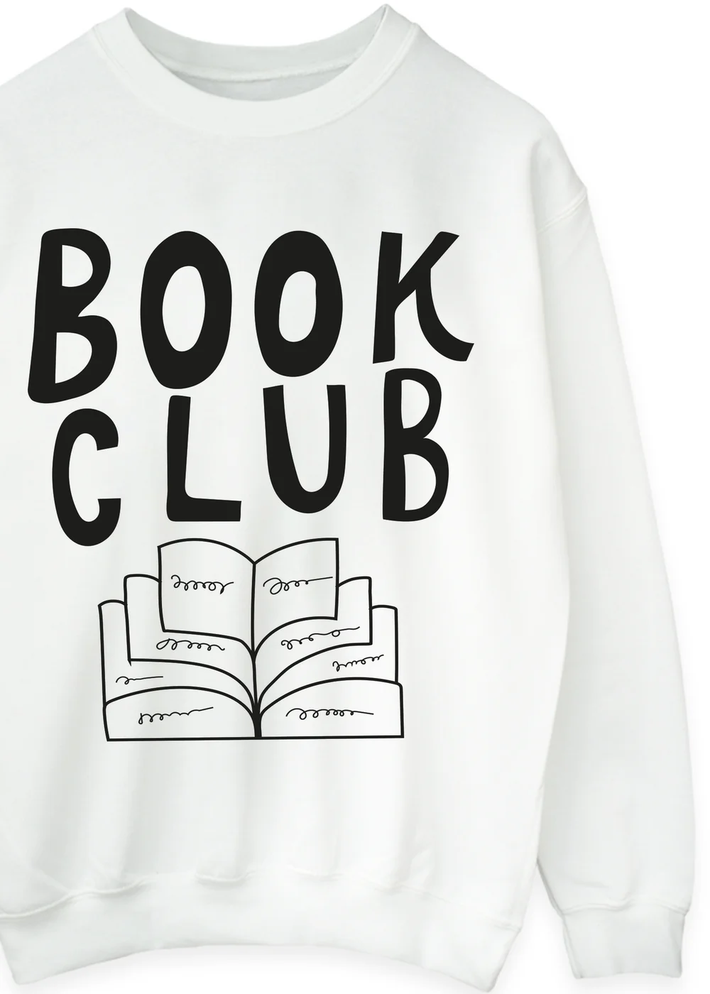 Spiral Galaxy Book Club White Graphic Sweatshirt - 4XL Image 2