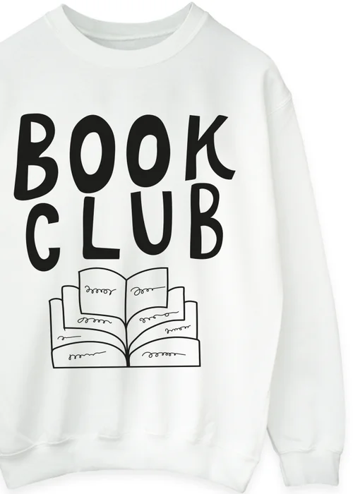 Spiral Galaxy Book Club White Graphic Sweatshirt - 4XL Image 2