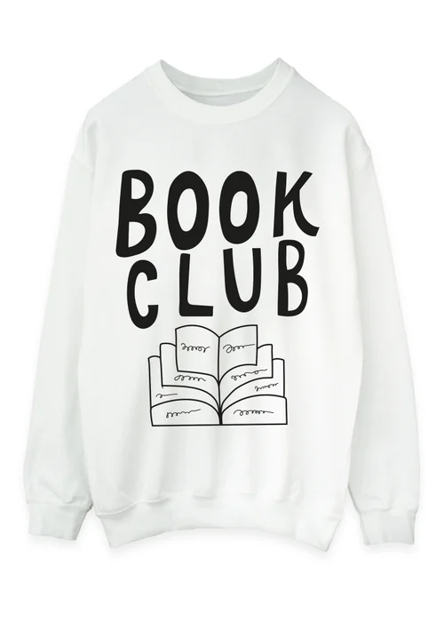 Spiral Galaxy Book Club White Graphic Sweatshirt - 4XL Image 1