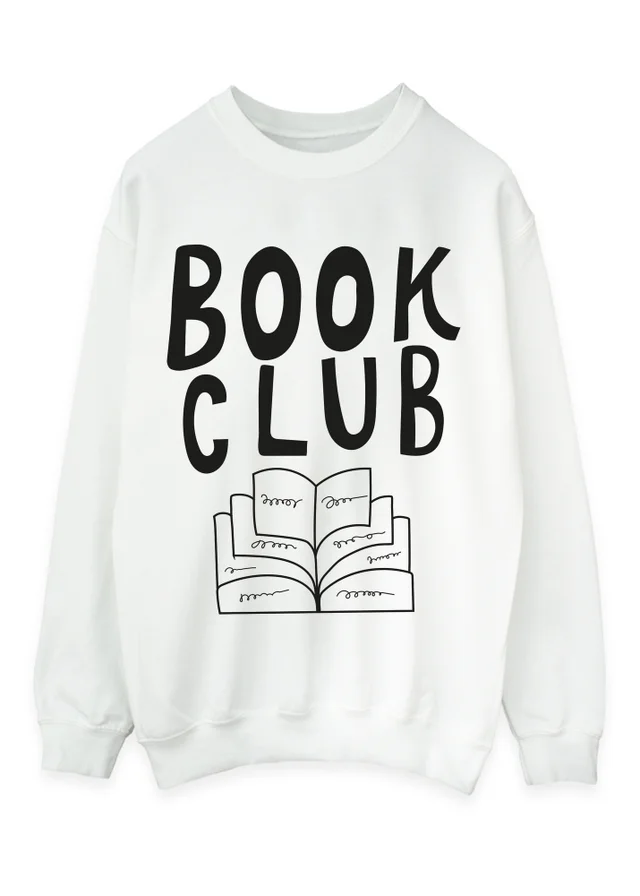 Spiral Galaxy Book Club White Graphic Sweatshirt