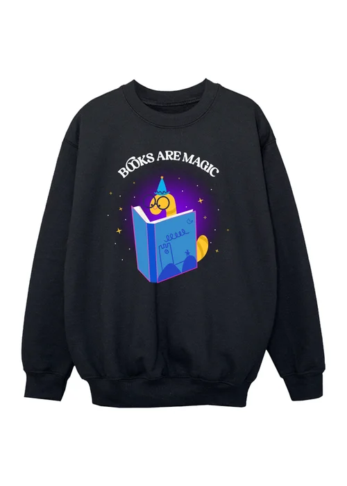 Ada & Ted Books Are Magic Boys Black Graphic Sweatshirt (3-13 Years) - Age 7-8 Years Image 1