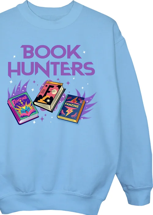 Ada & Ted Book Hunters Girls Baby Blue Graphic Sweatshirt (3-13 Years) - Age 9-11 Years Image 2