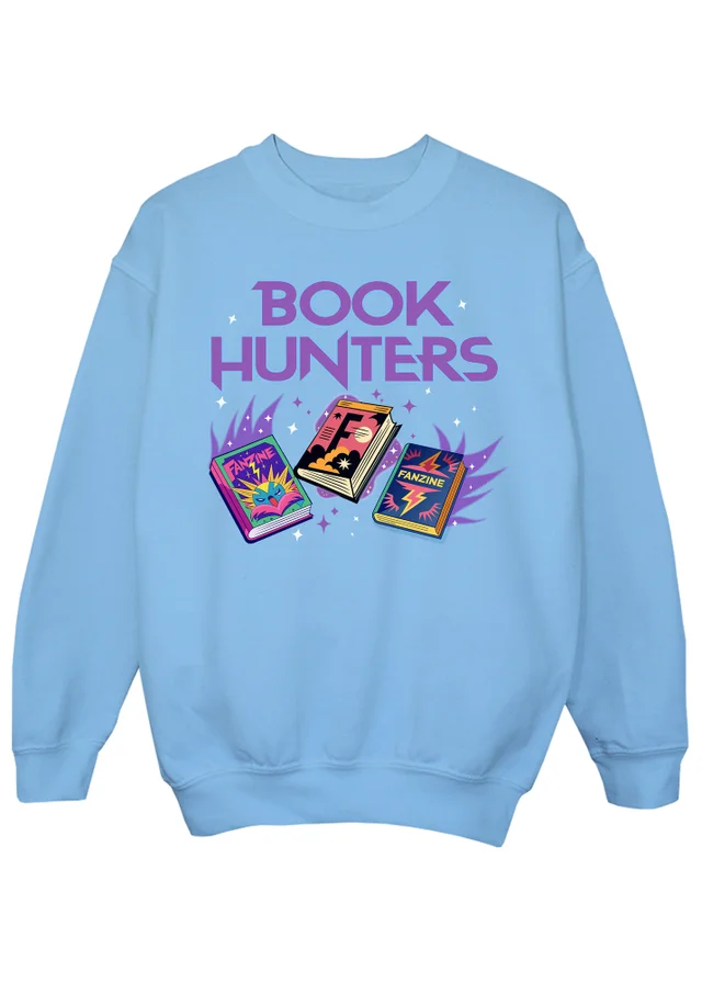 Ada & Ted Book Hunters Girls Baby Blue Graphic Sweatshirt (3-13 Years)