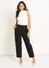 Gini London Black Ankle Grazer Cigarette Tailoring Trousers - 8 Image 1