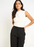 Gini London Black Ankle Grazer Cigarette Tailoring Trousers - 8 Image 3