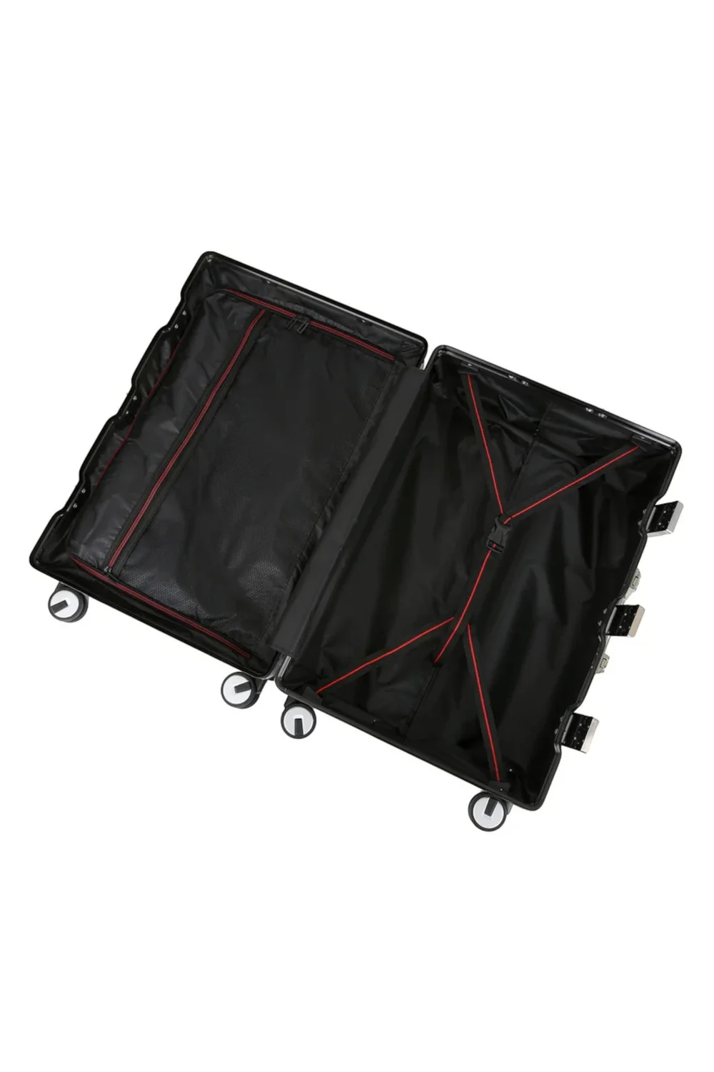 Infinity Luggage Silver Hardshell Robust 8 Wheel Suitcases - M Image 4