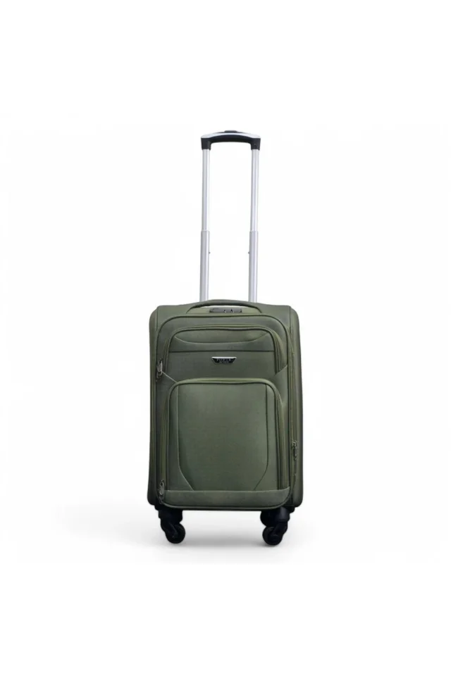 Infinity Luggage Khaki Expandable Soft Shell Cabin Suitcase