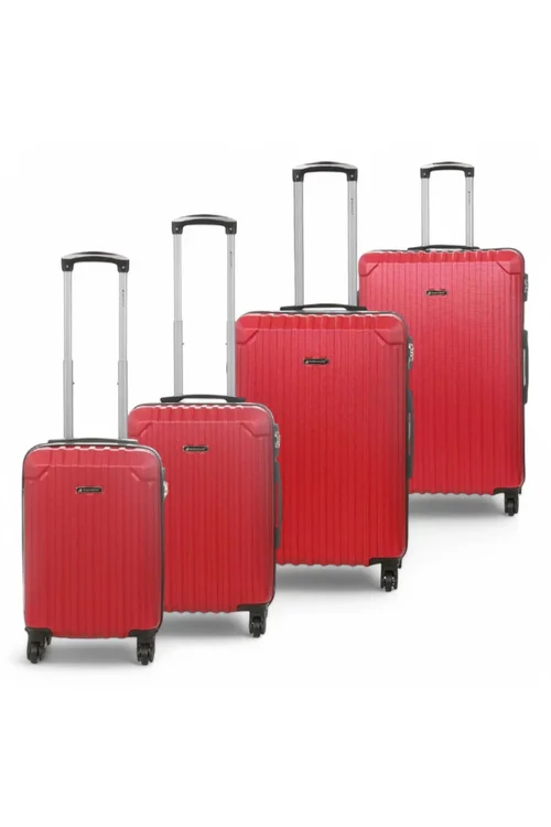 Infinity Luggage Red Hard Shell ABS Travel Suitcase Set - One Size Image 1