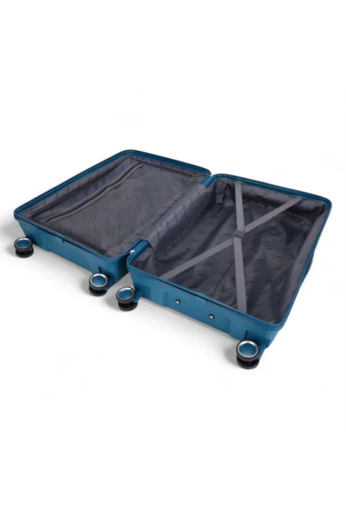 Infinity Luggage Blue Hard Shell Teal Suitcase TSA Travel - L Image 5