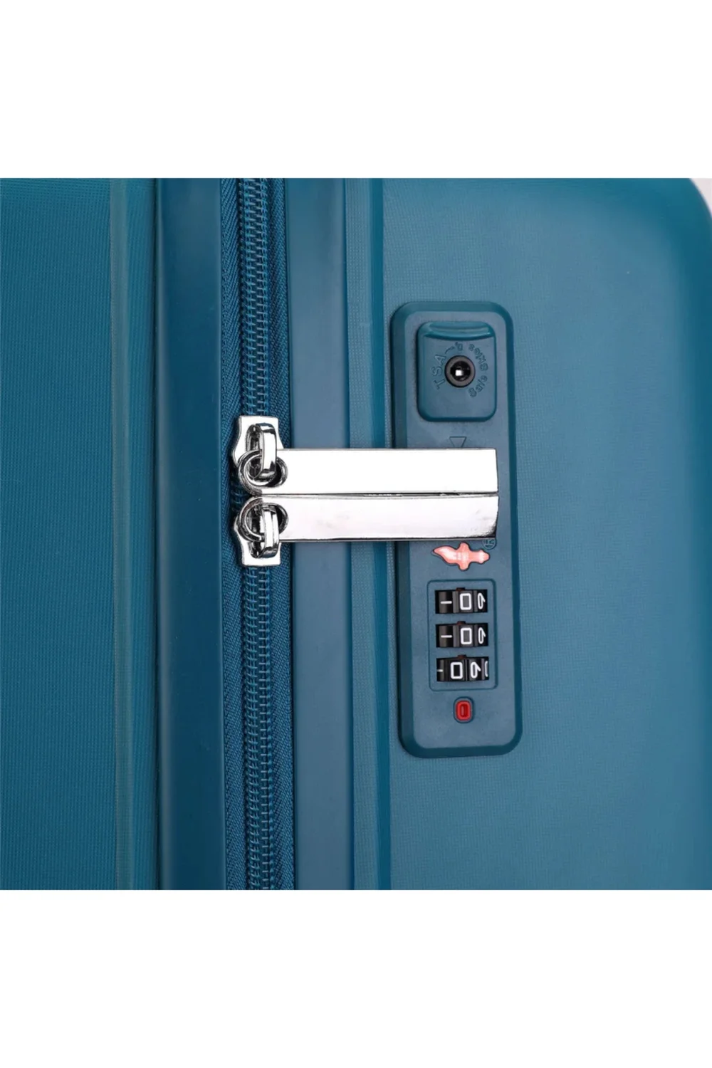 Infinity Luggage Blue Hard Shell Teal Suitcase TSA Travel - L Image 4