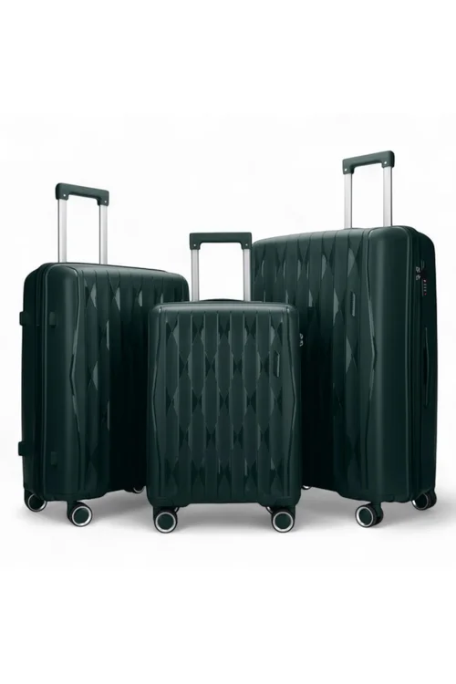 Infinity Luggage Green Hard Shell Suitcase TSA Travel - M Image 1