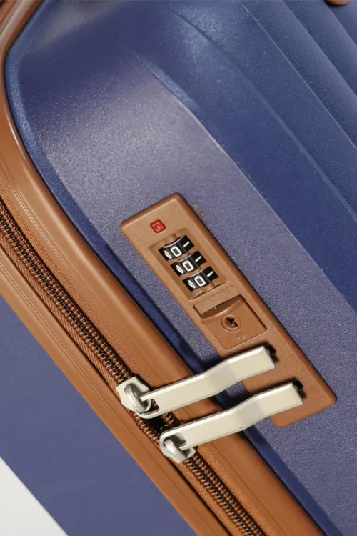 Infinity Luggage Blue Hard Shell Teal Strong Suitcase - Cabin Image 4
