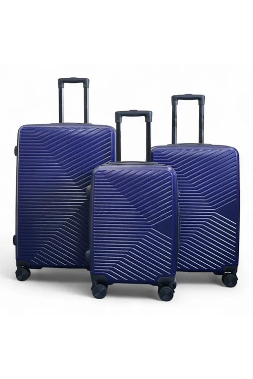 Infinity Luggage Navy Blue Hardshell Robust Suitcases - Cabin Image 1