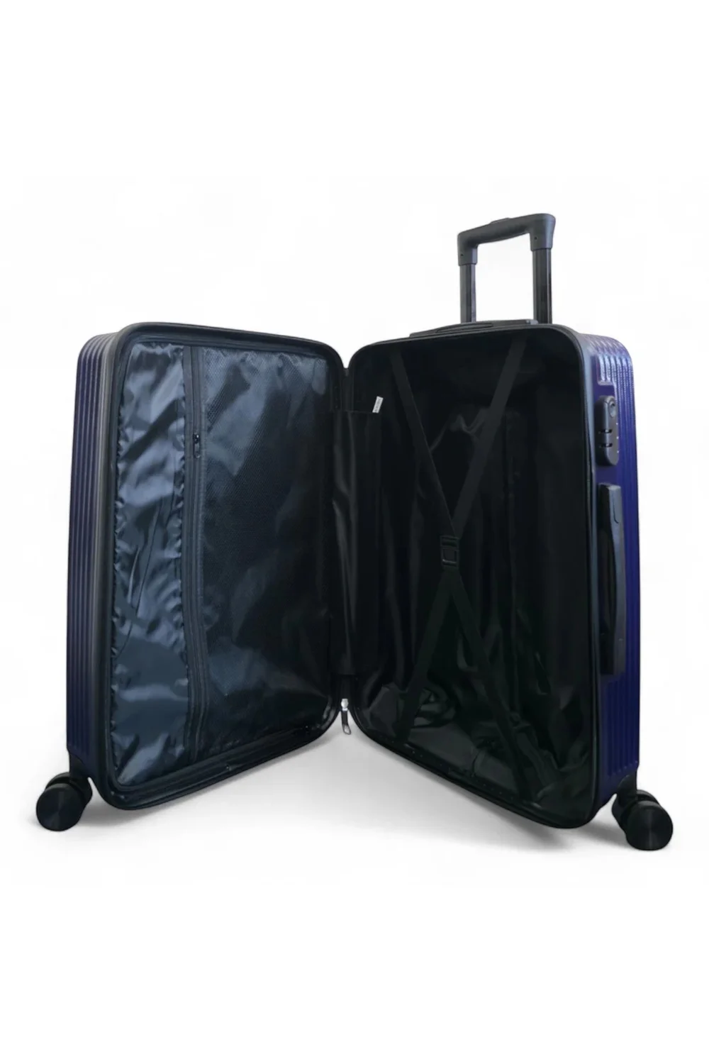 Infinity Luggage Navy Blue Hardshell Robust Suitcases - Cabin Image 5