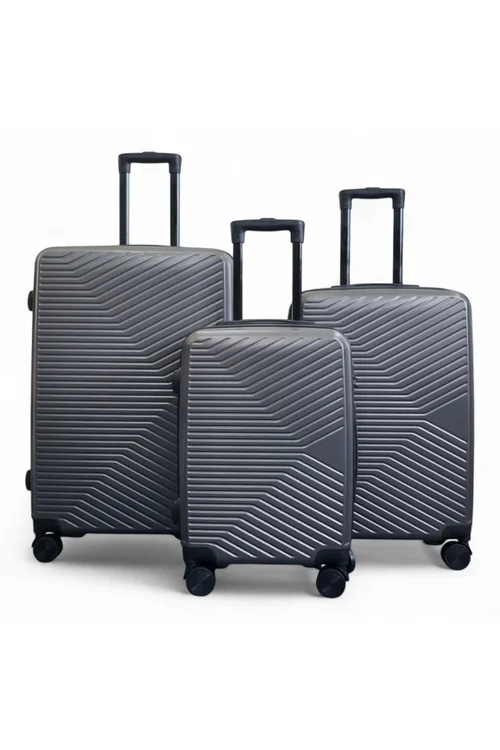 Infinity Luggage Grey Hardshell Robust Suitcases - M Image 1
