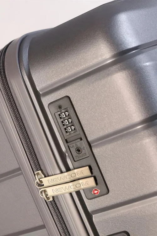 Infinity Luggage Grey Hard Shell TSA Smoke Strong Suitcase - Cabin Image 4