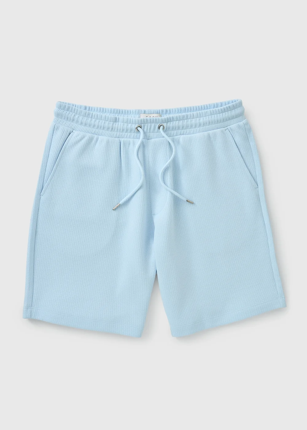 Light Blue Textured Co Ord Shorts - L Image 4