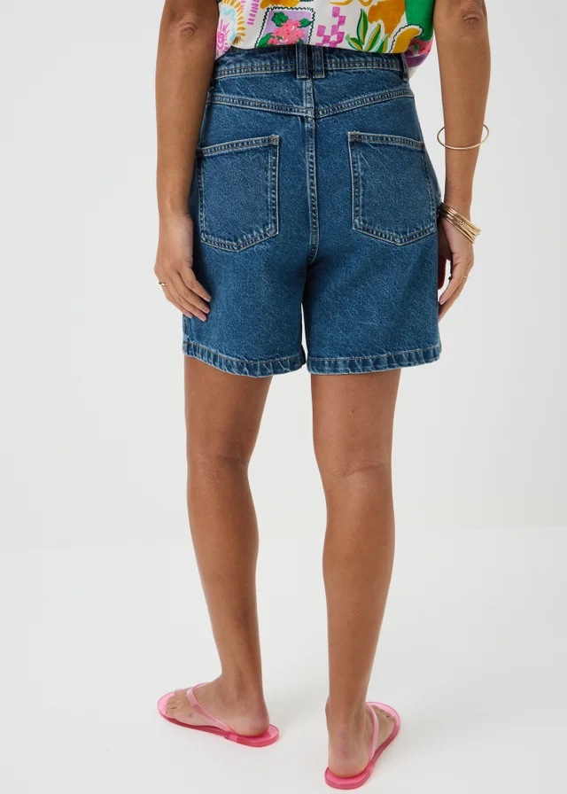 Mid Wash Denim City Shorts