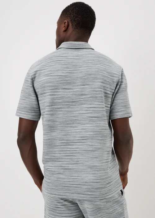 Grey Ottoman Space Dye Polo Shirt - S Image 2