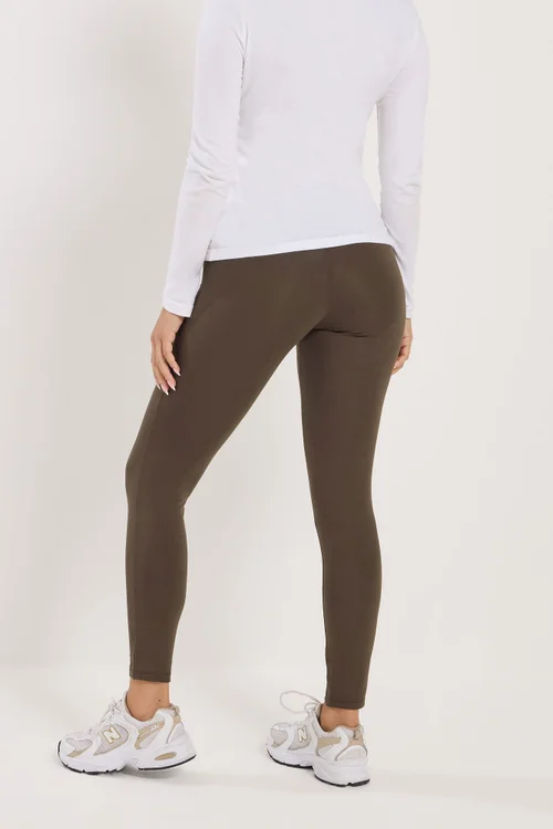 PixieGirl Petite 2 Pack Chocolate Brown & Black Leggings - 8/L27 Image 5