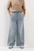 PixieGirl Petite Mid Blue Pull On Wide Leg Jeans - 16/L27 Image 2