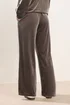 PixieGirl Petite Brown Side Stripe Velvet Wide Leg Trousers - 14/L27 Image 4