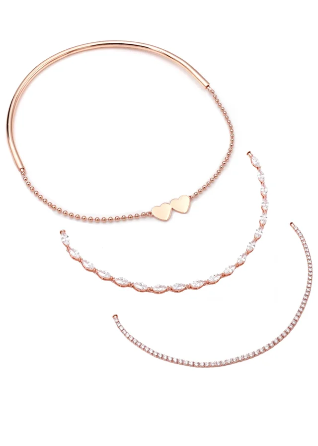 Say It With Rose Gold Detachable Choker Necklace Set