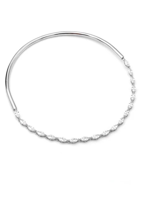 Say It With Silver Detachable Choker Necklace Set - 16 - inch Image 3