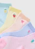 5 Pack Girls Multicolour Fruit Socks (Younger 6-Older 6.5) - Sizes 4-6.5 Image 2