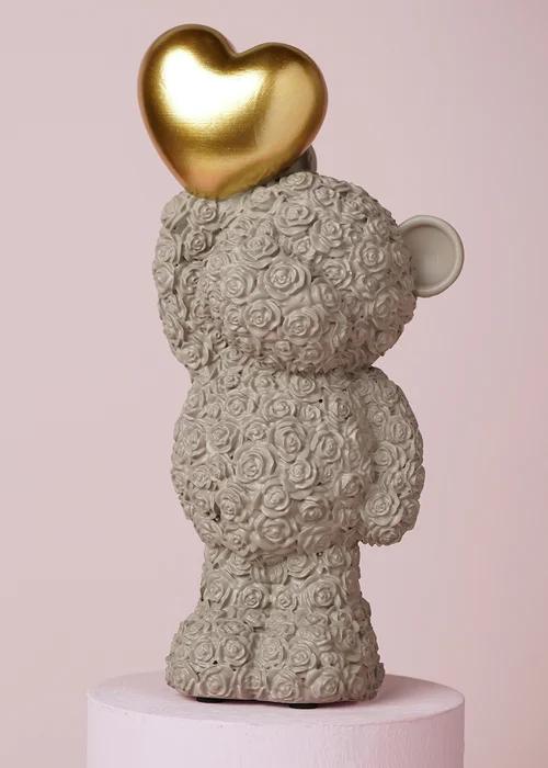 Love Is Sweet Grey Bear With Heart - One Size Image 1