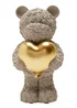 The Seasonal Gift Co. Love Is Sweet Grey Bear Holding Heart In Both Arms - One Size Image 2