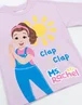 Vanilla Underground Ms. Rachel Girls Pink Clap Clap T-Shirt (12 mnths - 5 years) - 3-4 Yrs Image 3