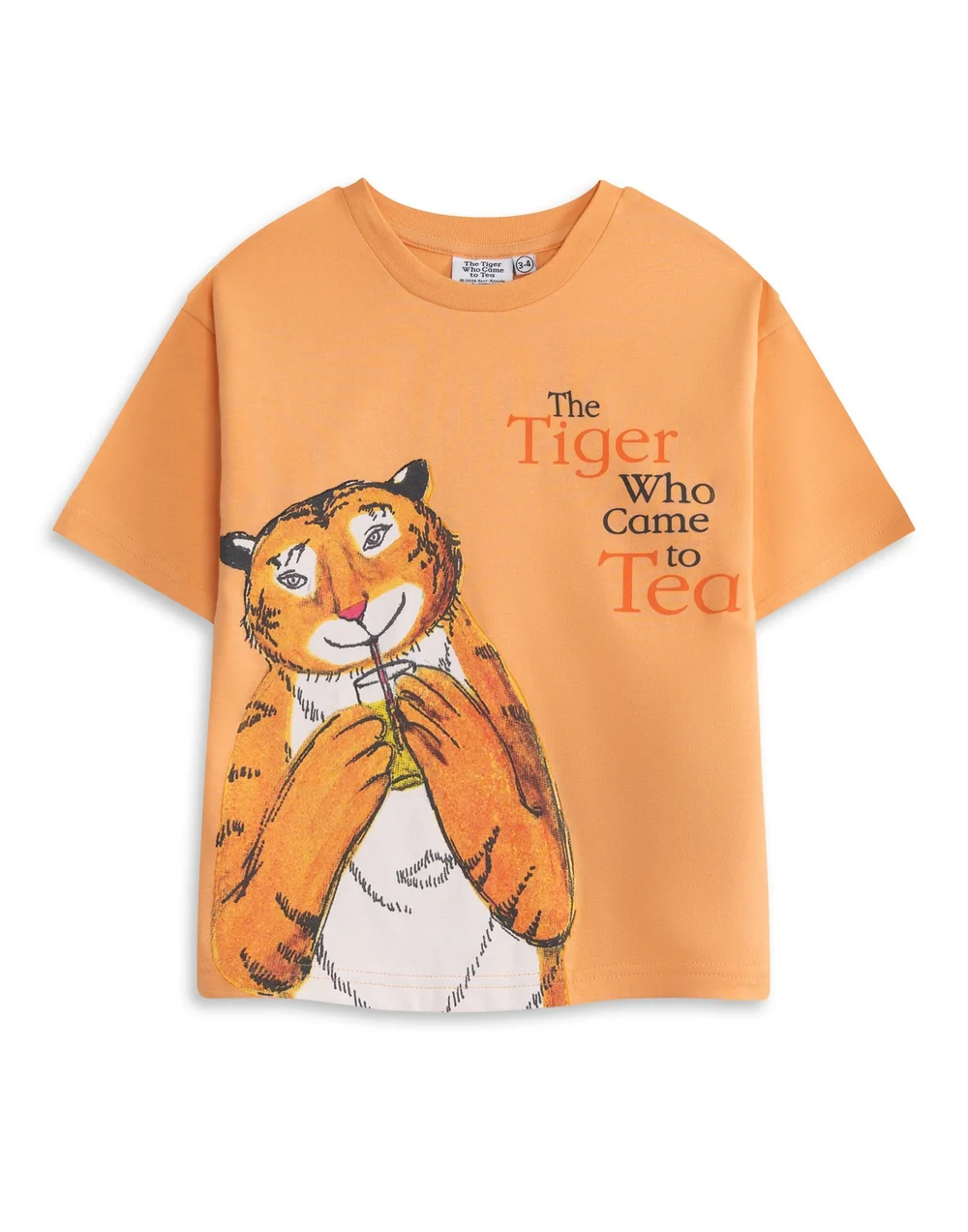 Vanilla Underground The Tiger Who Came To Tea Boys Orange T-Shirt (12 mnths - 5 years) - 2-3 Yrs Image 1