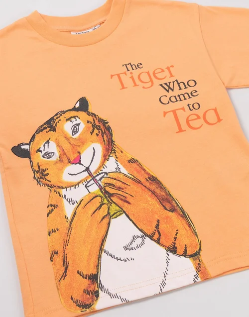 Vanilla Underground The Tiger Who Came To Tea Boys Orange T-Shirt (12 mnths - 5 years) - 2-3 Yrs Image 3