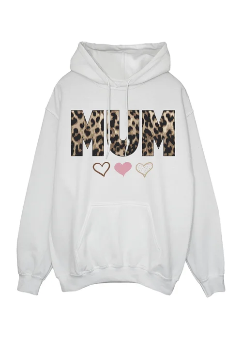 Spiral Galaxy Mother's Day Mum 3 Hearts White Graphic Hoodie - S Image 1
