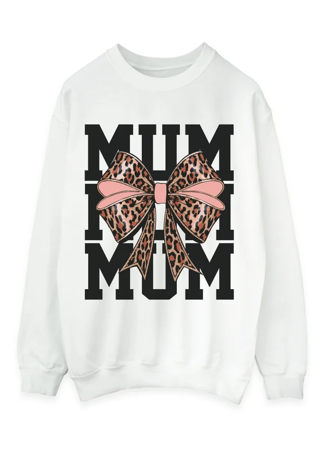 Spiral Galaxy Mother's Day Mum Ribbon White Graphic Sweatshirt