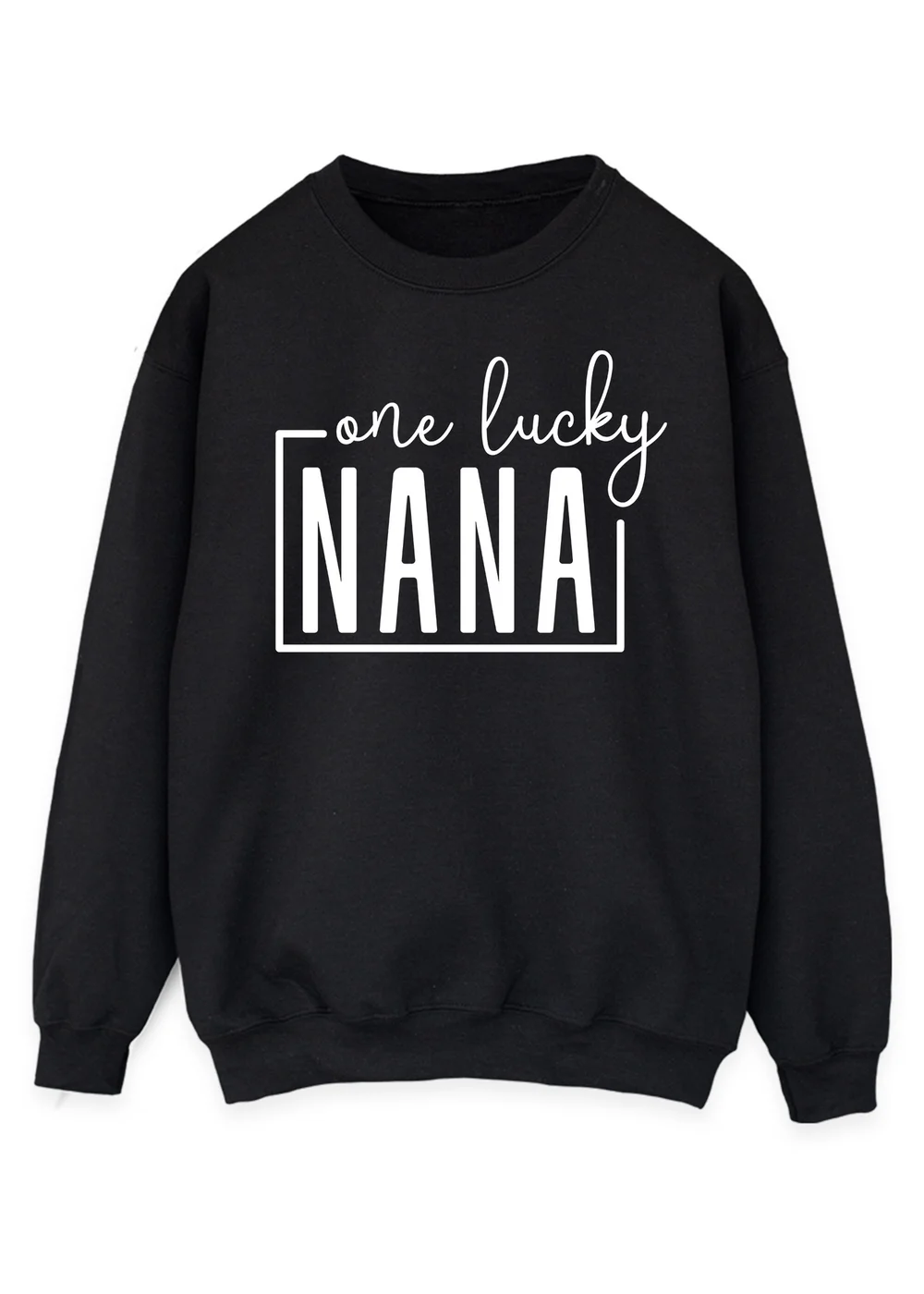 Spiral Galaxy Mother's Day One Lucky Nana Black Graphic Sweatshirt - M Image 1