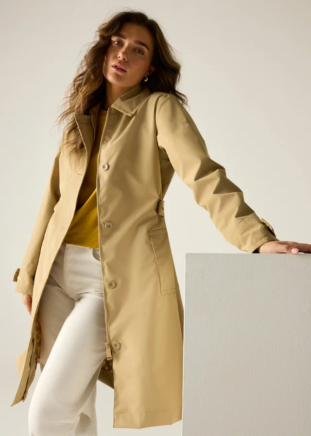 Regatta Oat Multi Flower Yellow Orla Trench With Isotex Stretch Jacket