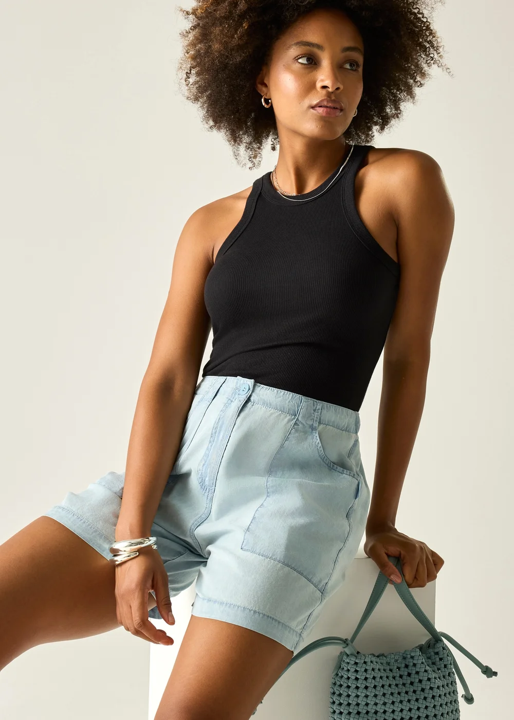Regatta Chambray Fabric Liza Shorts - 18 Image 1