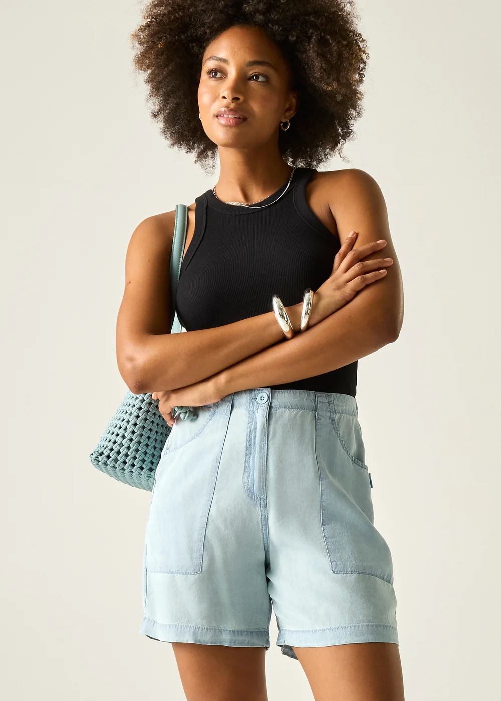 Regatta Chambray Fabric Liza Shorts - 18 Image 6