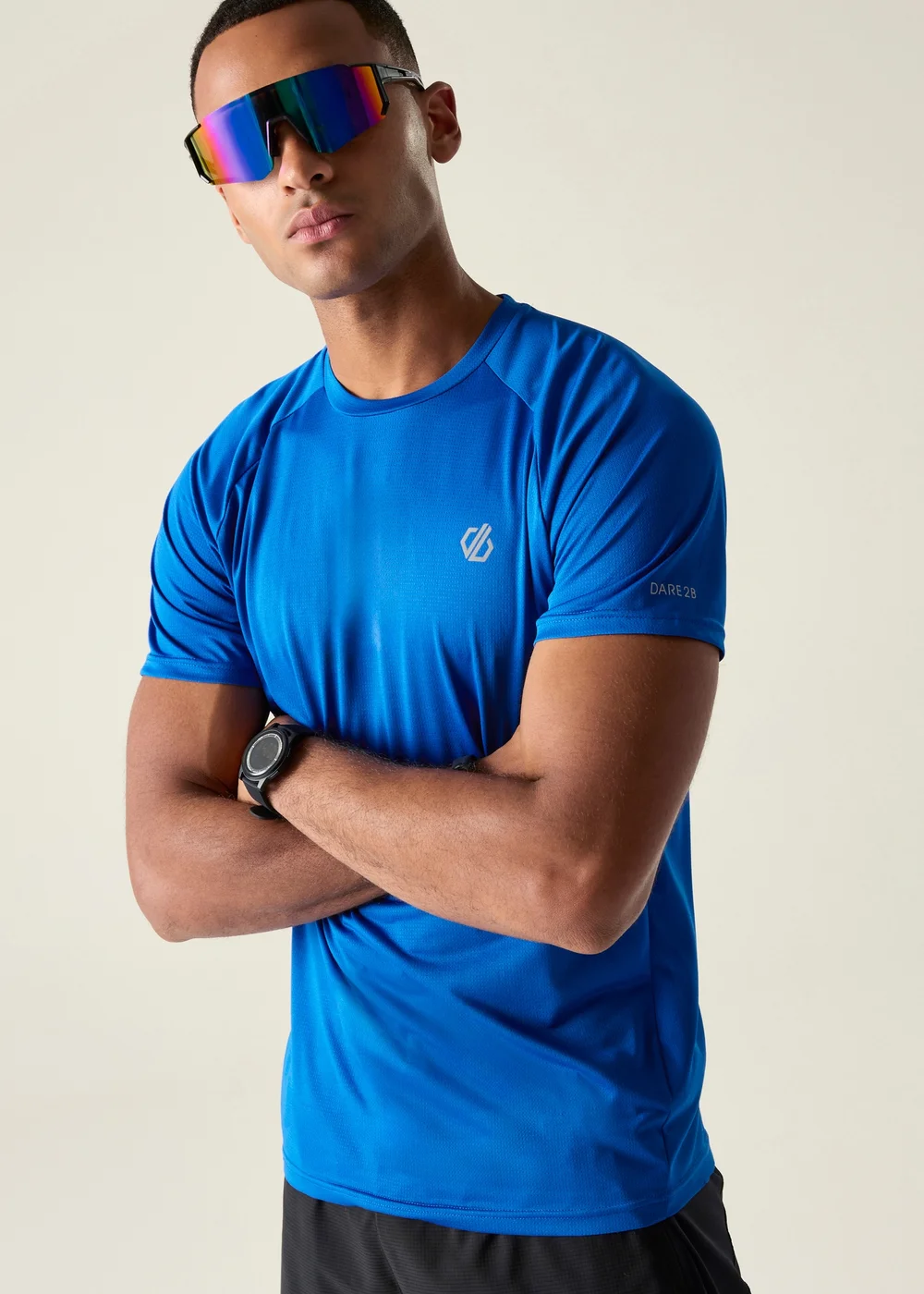 Dare 2b Oxford Blue Accelerate Quick Drying, Reflective T-Shirt - 3XL Image 1
