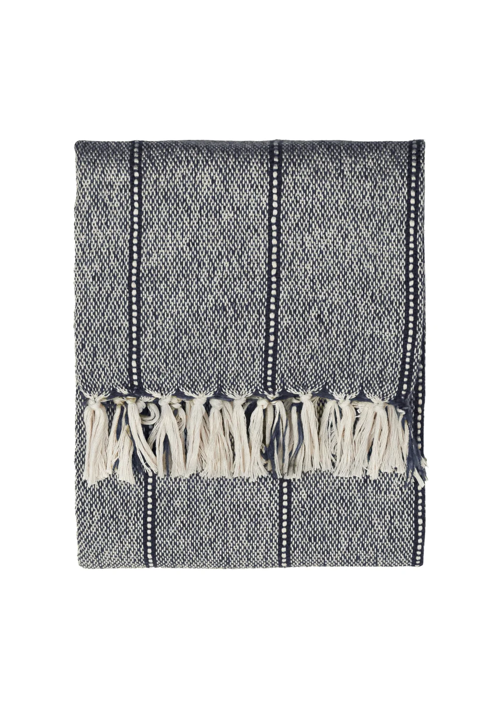 Yard Hedon Navy Woven Indoor/Outdoor Throw (130 x 180cm) - 130 x 180cm Image 1