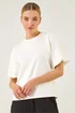 Dusk White Puff Sleeve Stretch T-Shirt - 14 Image 2