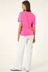 Roman Pink Faux Pearl Embellished Bow T-Shirt - 12 Image 3